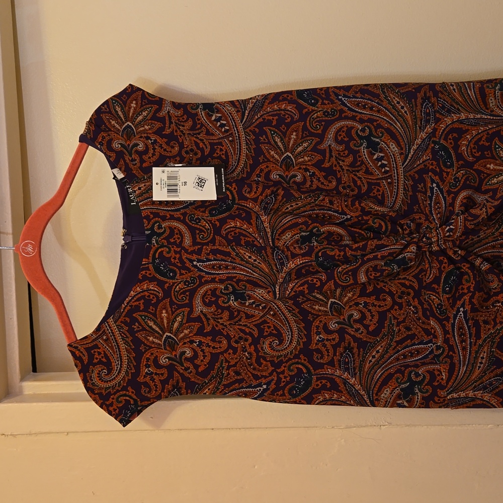 Ralph Lauren Women's Paisley Twist-Front Jersey Dress